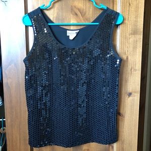 Sequin Sleeveless Top